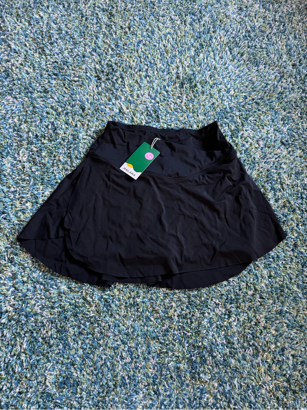 NWT HALARA Black Circle Skirt with Built-In Shorts